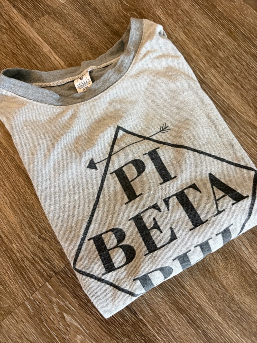 Pi Beta Phi Short Sleeve Tee - Light Gray